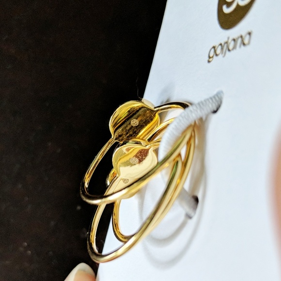 NWT Gorjana Astoria Gold and Silver 3-Ring Set - Picture 4 of 5